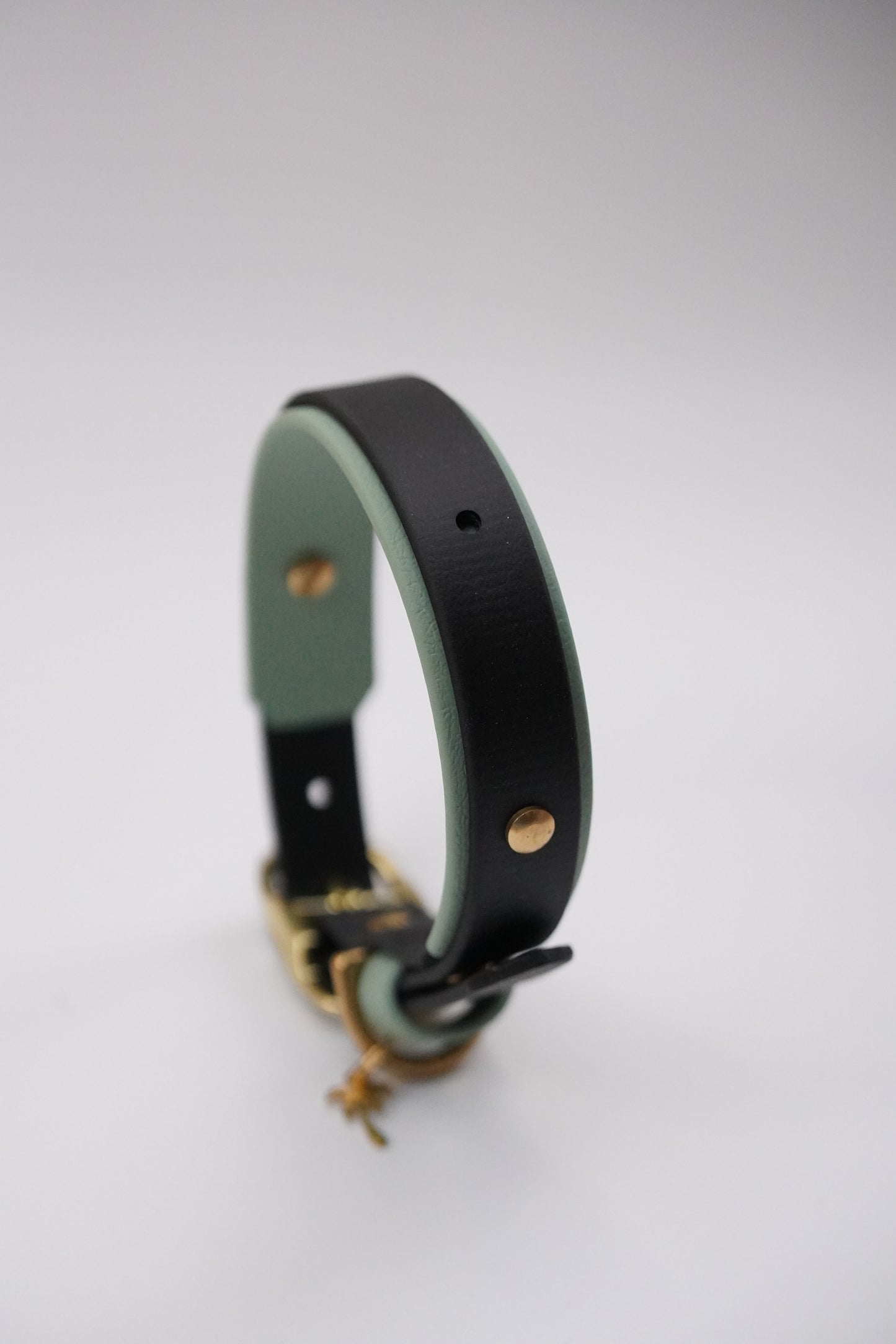 Collar and leash set ( Black & Sage)