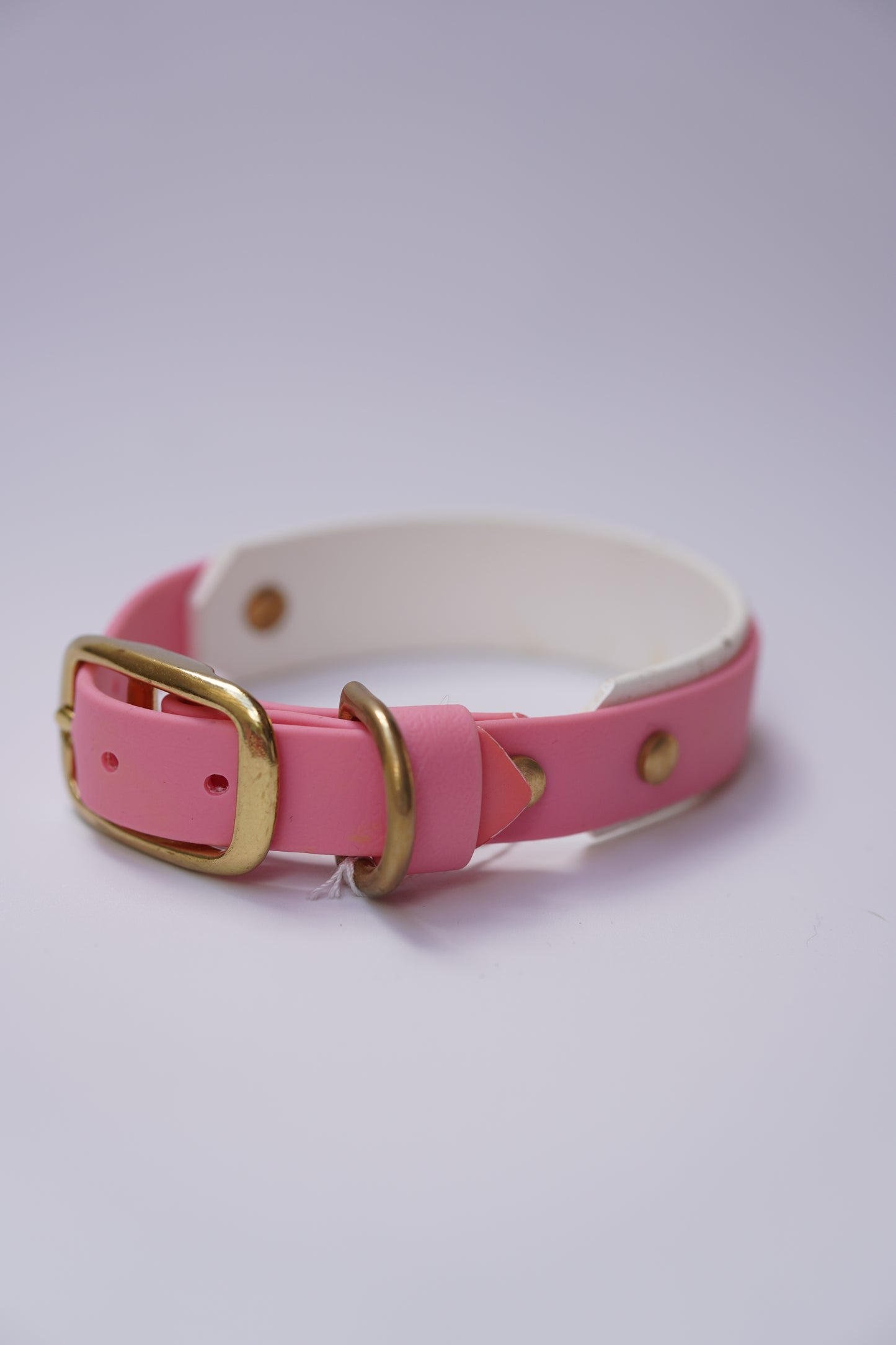 Paris collar (25-31cm) pastel pink & white