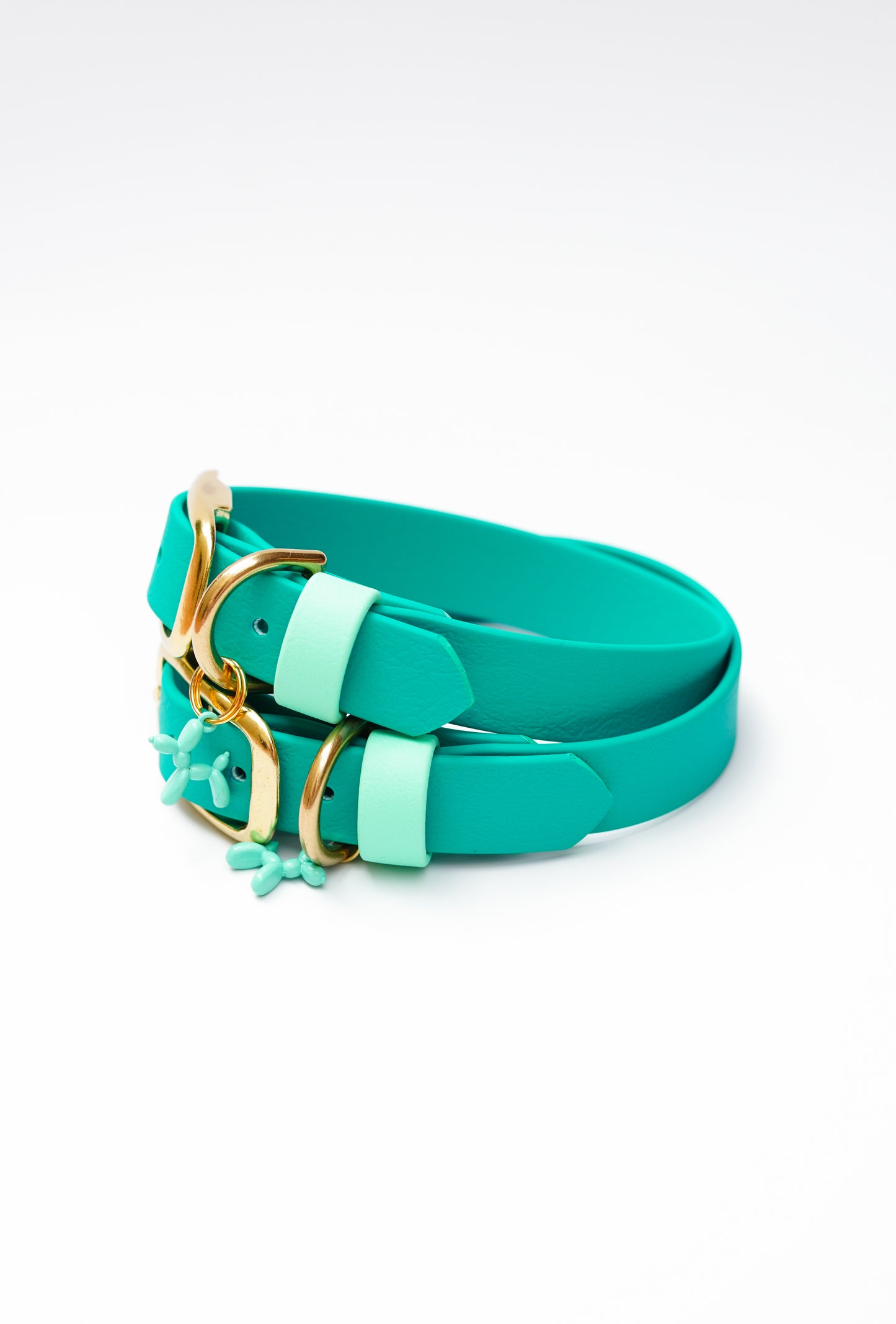Teal Biothane collar/ x3