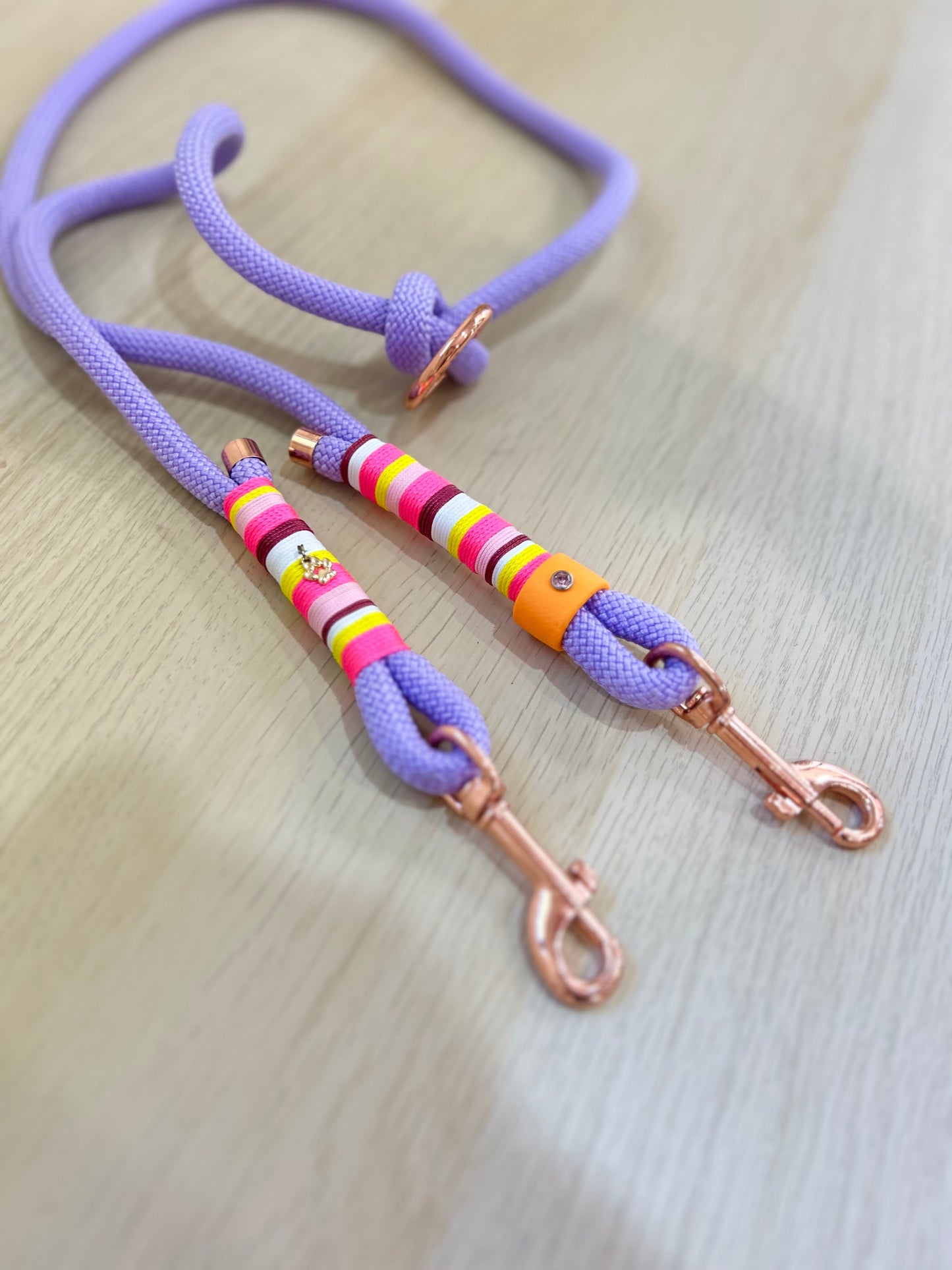 Rope leash lilac