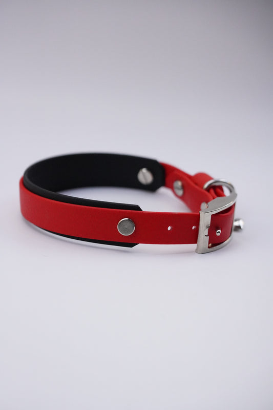 Paris collar (30-36cm) Black & Red