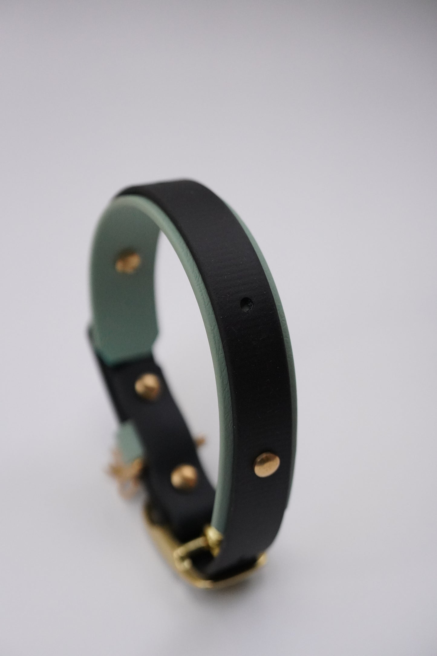 Collar and leash set ( Black & Sage)