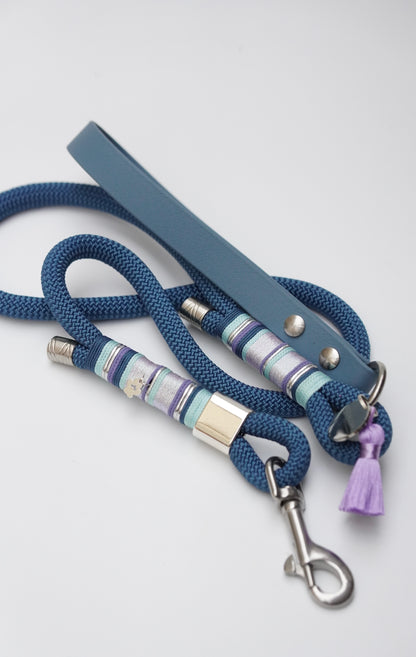 Petrol blue  rope leash