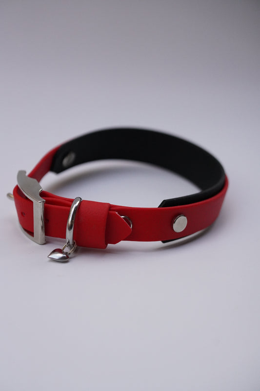 Paris collar (30-36cm) Black & Red
