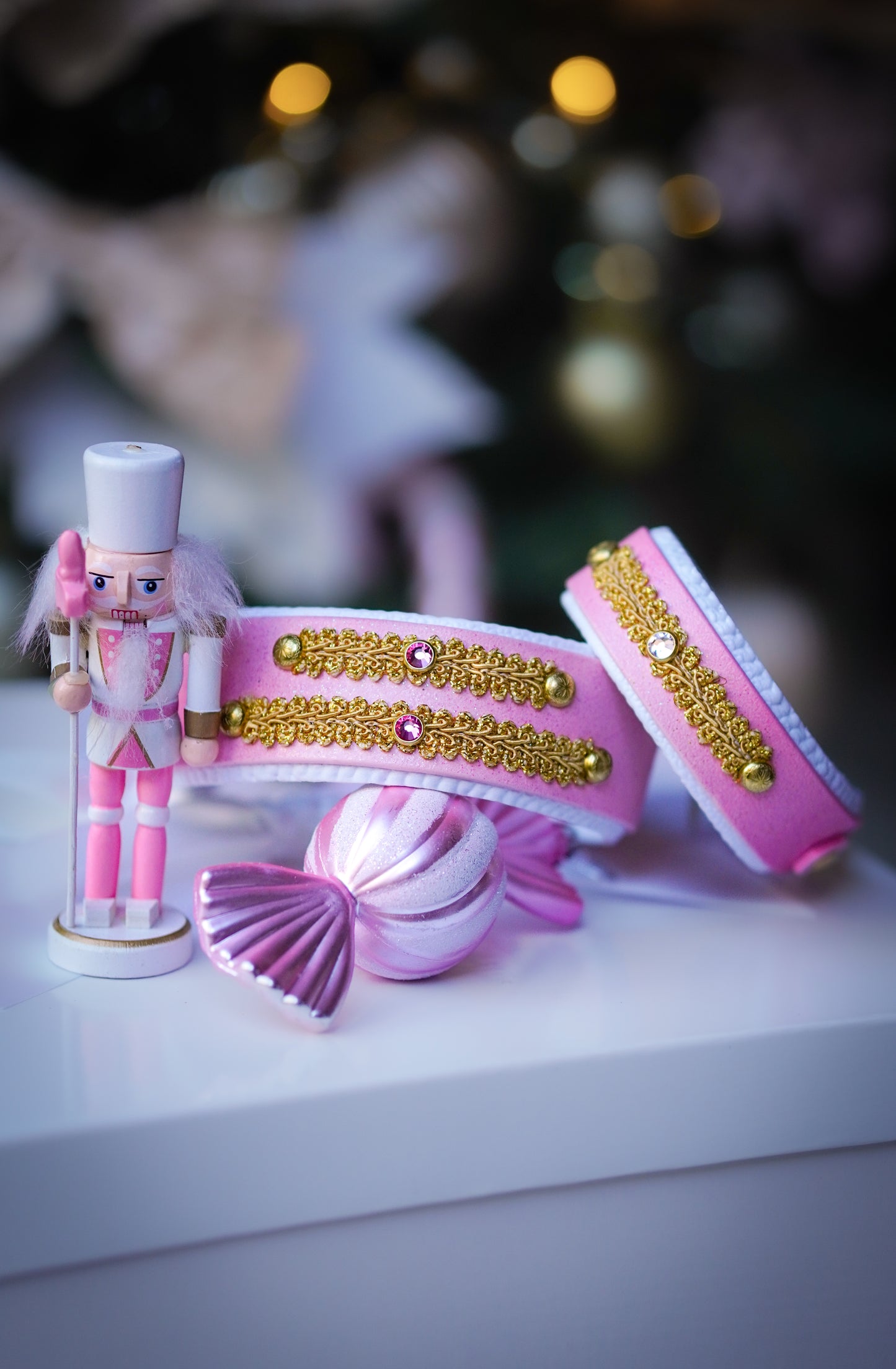 Nutcracker collar- PINK COLLAR - 23-29cm