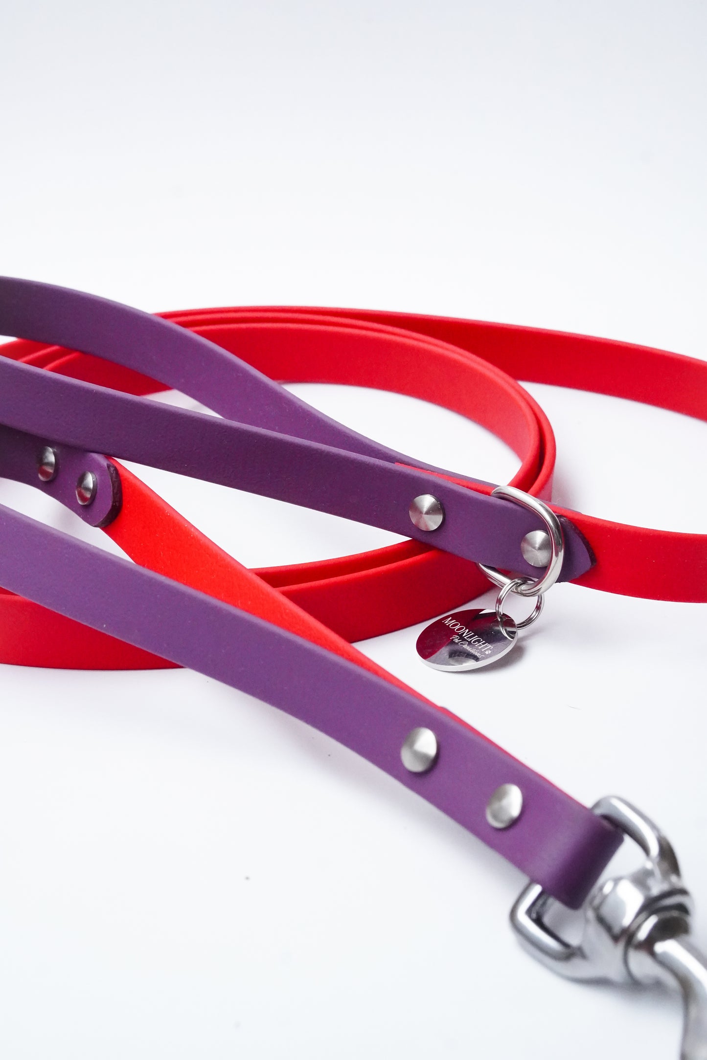 Biothane Leash 180cm - RED/GRAPE