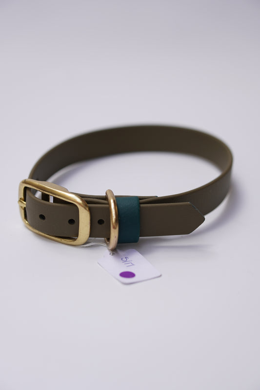 SD collar 20mm width (S/M) Olive/ Dark Green