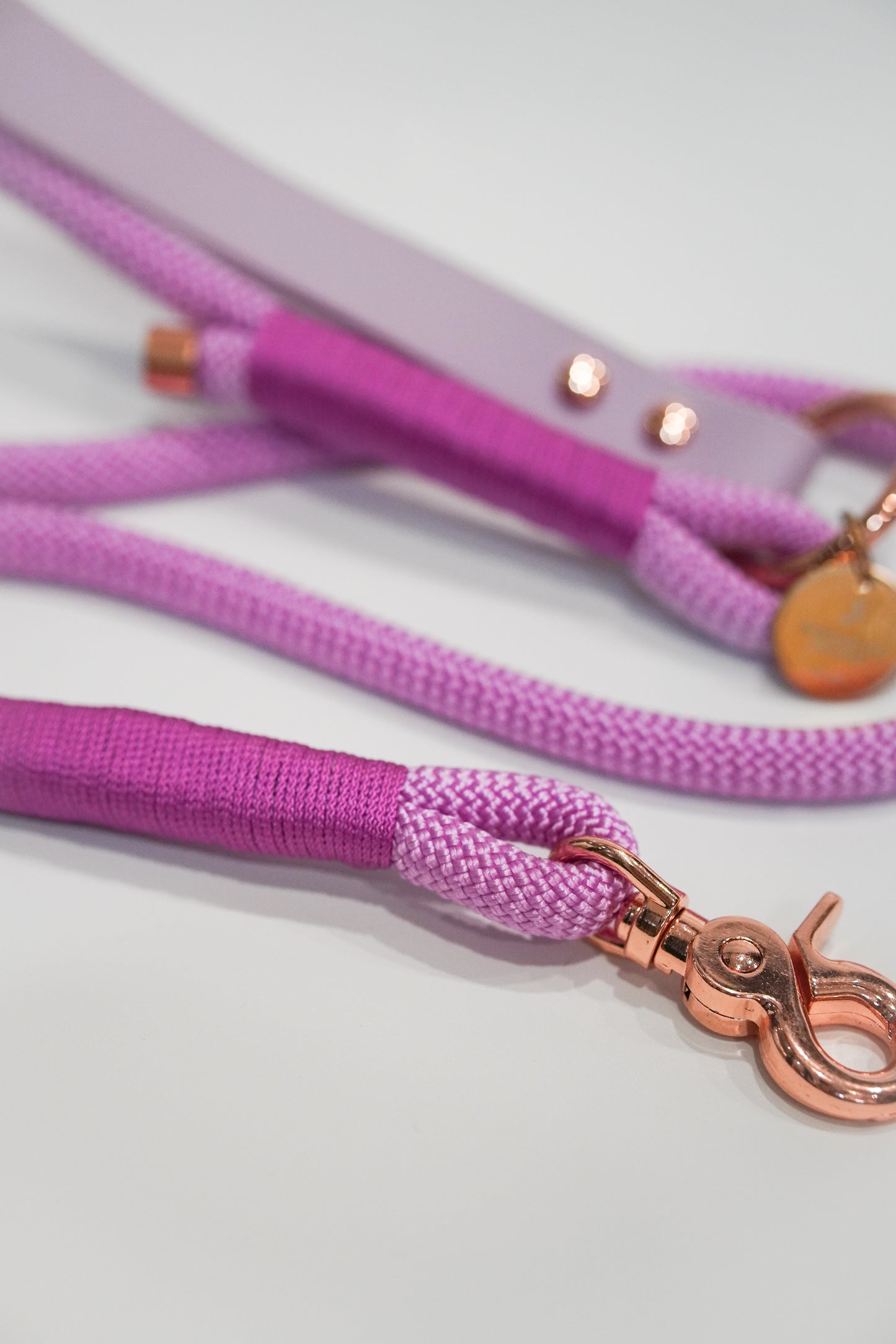 Pink rope leash