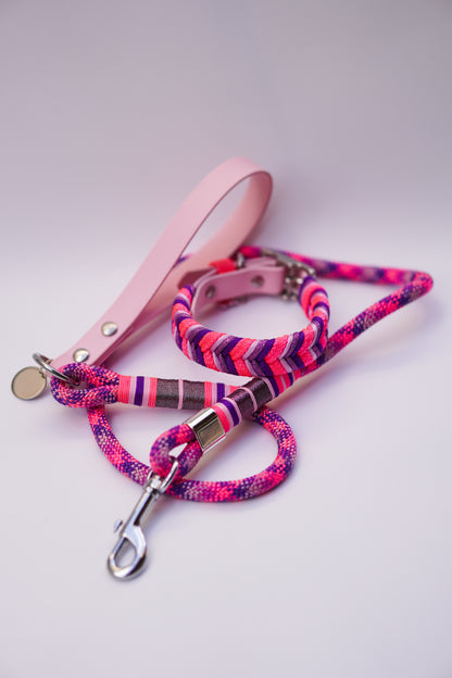 (S/M) Collar and rope leash set!