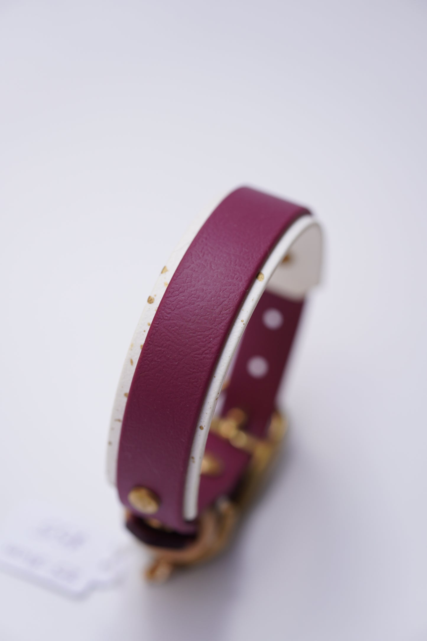 Paris collar (25-31cm) Wine & white