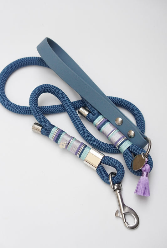 Petrol blue  rope leash