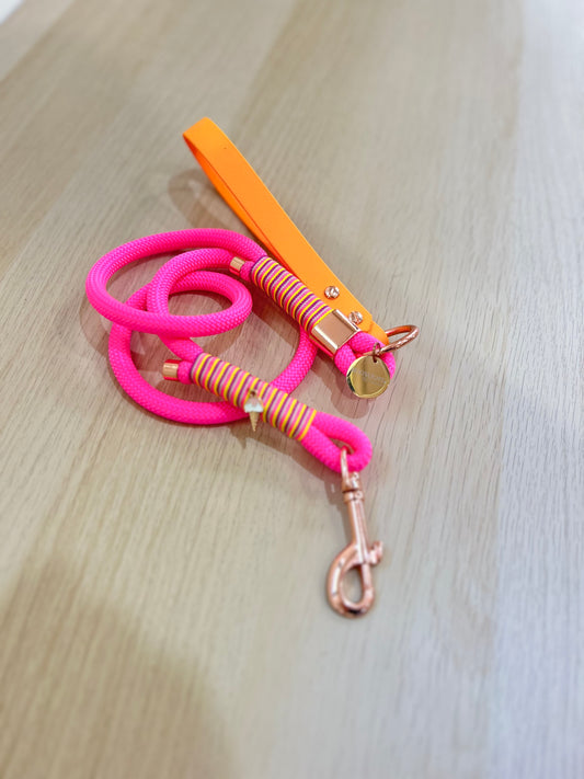 Neon Pink Rope leash
