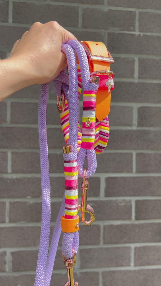 Rope leash lilac